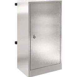 vidaXL Brievenbus met opslag Zilver 30 x 20 x 55 cm Roestvrij staal