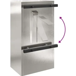vidaXL Brievenbus met opslag Zilver 30 x 20 x 55 cm Roestvrij staal
