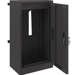 vidaXL Brievenbus met opslag met de deur Zwart 30 x 20 x 55 cm Staal