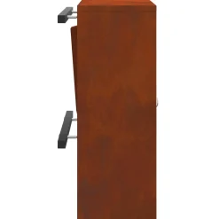 vidaXL Brievenbus met opslag Roestig 30 x 20 x 55 cm weervast staal