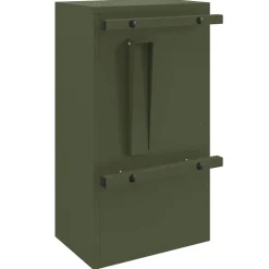 vidaXL Brievenbus met opslag met slot Olijfgroen 30 x 20 x 55 cm Staal