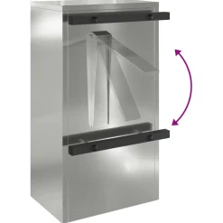 vidaXL Brievenbus met slot Zwart 30 x 20 x 55 cm Gegalvaniseerd staal