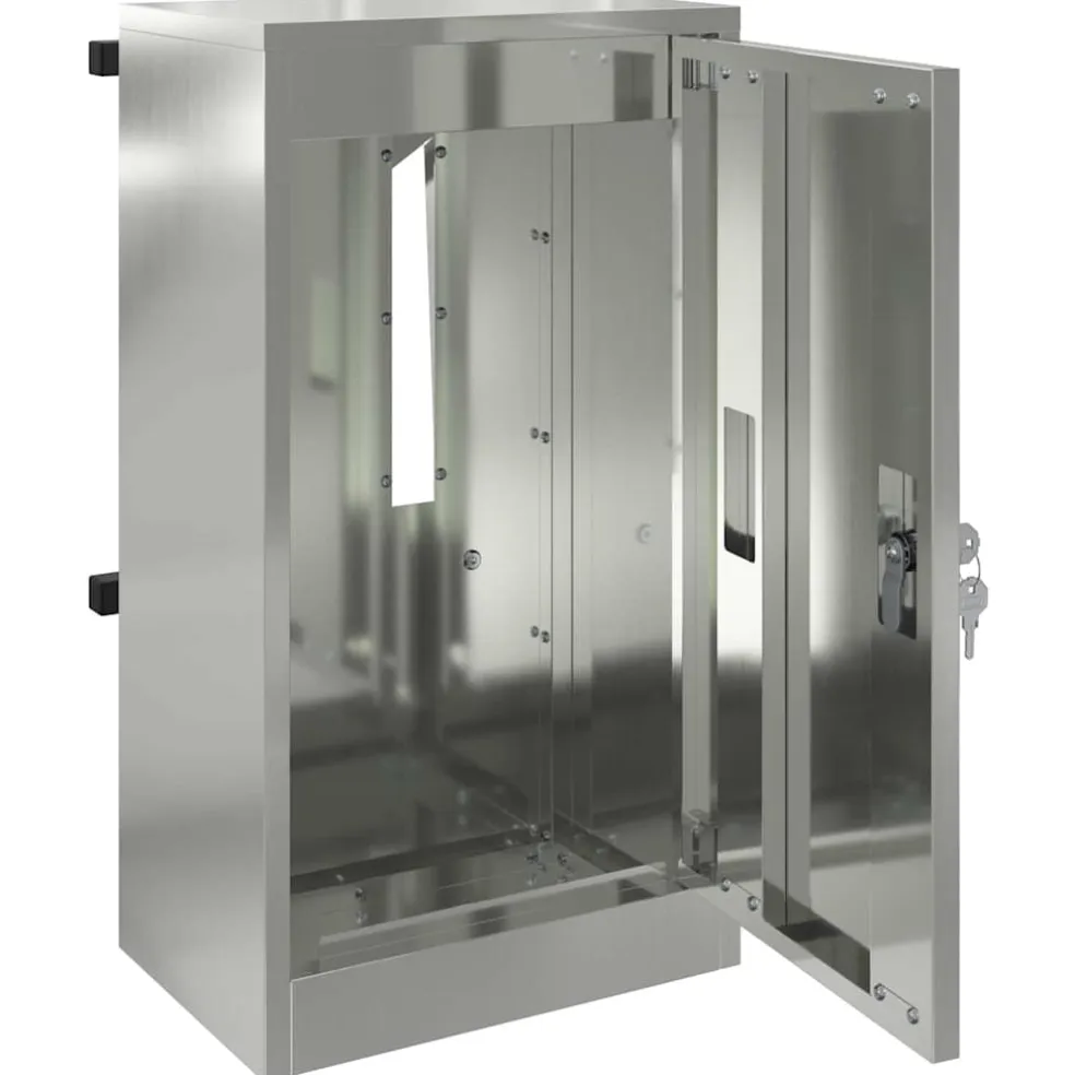 vidaXL Brievenbus met slot Zwart 30 x 20 x 55 cm Gegalvaniseerd staal