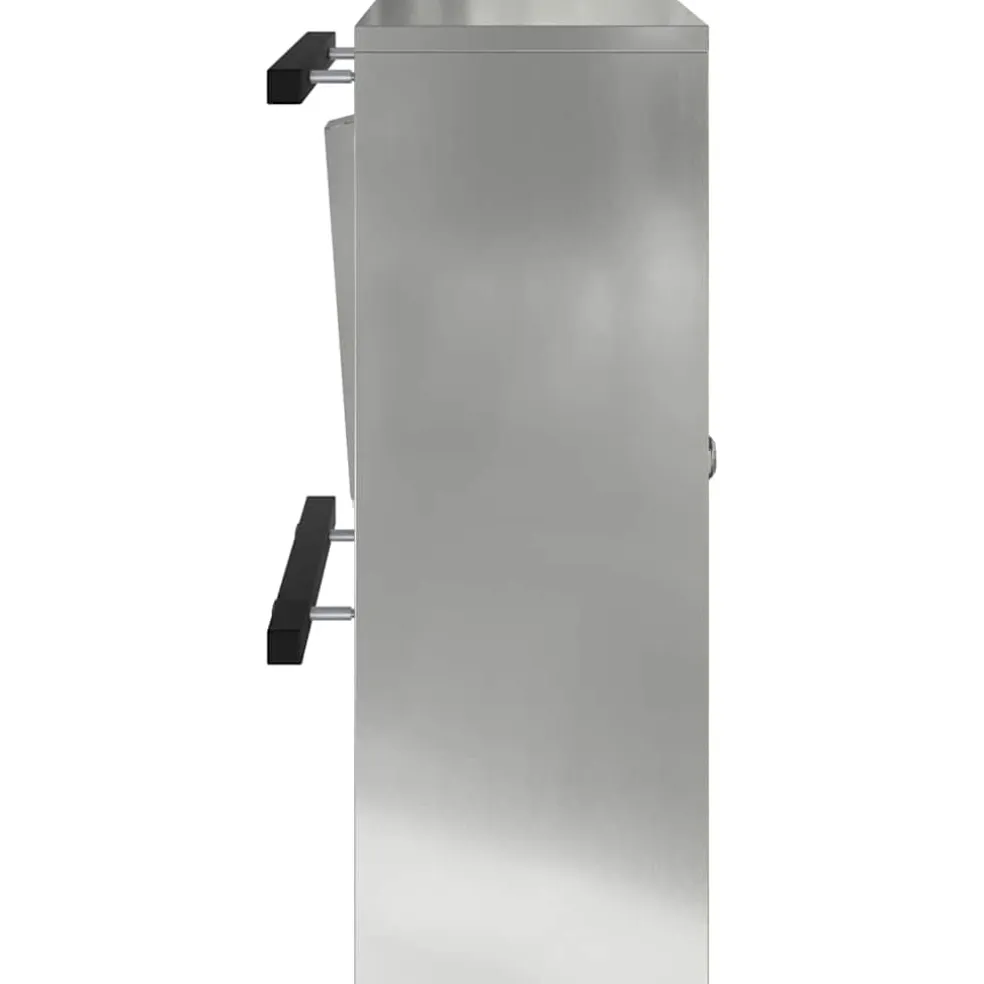 vidaXL Brievenbus met slot Zwart 30 x 20 x 55 cm Gegalvaniseerd staal