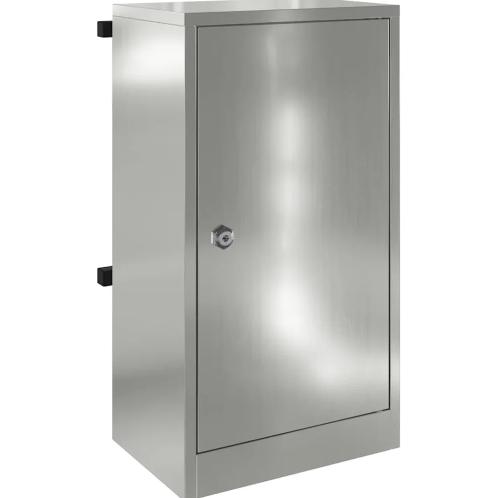 vidaXL Brievenbus met slot Zwart 30 x 20 x 55 cm Gegalvaniseerd staal