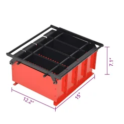 vidaXL Brikettenpers voor papier 38x31x18 cm staal zwart en rood