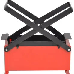 vidaXL Brikettenpers voor papier 34x14x14 cm staal zwart en rood