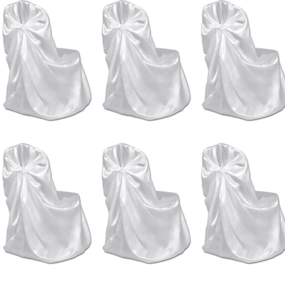vidaXL Bruiloft Stoelhoes Wit (6 stuks)