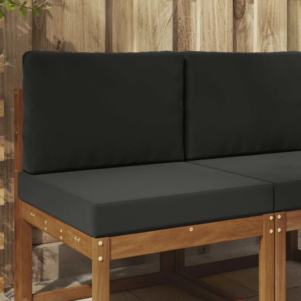 vidaXL Buiten bankkussen Polyester Zwart 60 x 60 cm