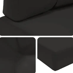 vidaXL Buiten bankkussen Polyester Zwart 60 x 60 cm