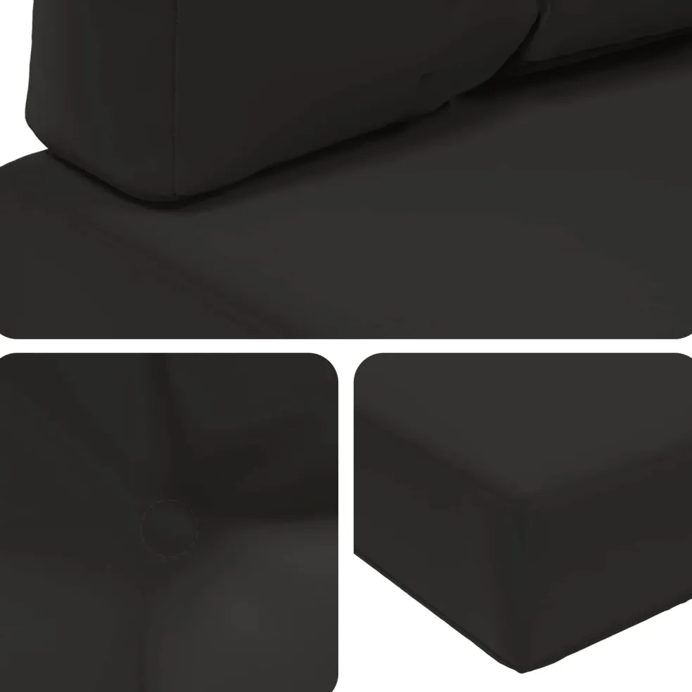 vidaXL Buiten bankkussen Polyester Zwart 60 x 60 cm
