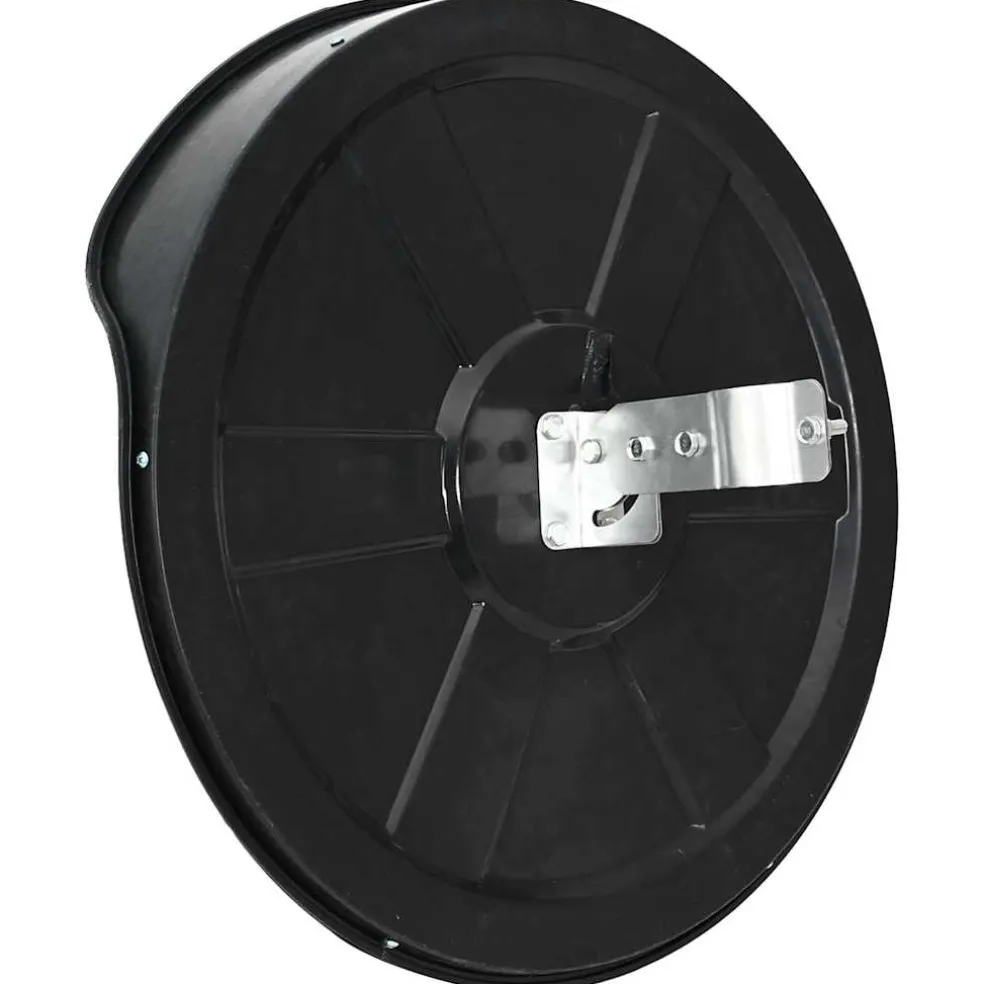 vidaXL Buiten Convex Verkeersspiegel Zwart Ø60 cm Polycarbonaat