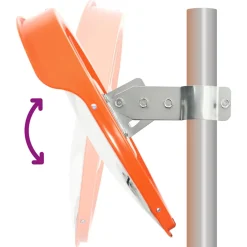 vidaXL Buiten Convex Verkeersspiegel Oranje Ø30 cm Polycarbonaat