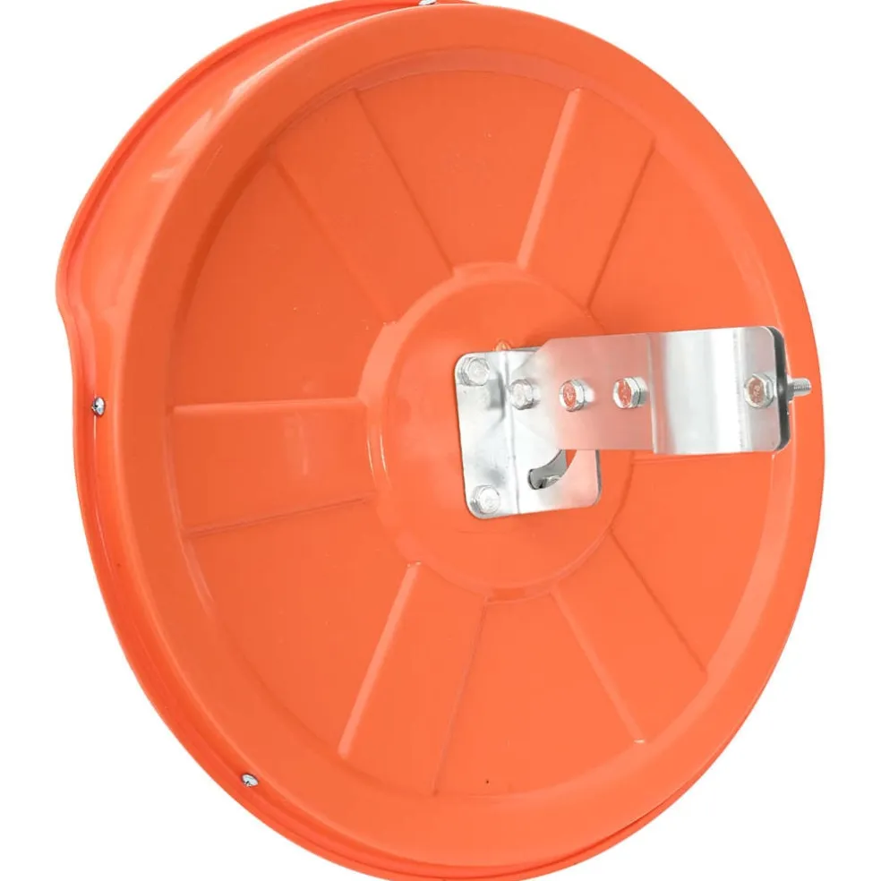 vidaXL Buiten Convex Verkeersspiegel Oranje Ø30 cm Polycarbonaat