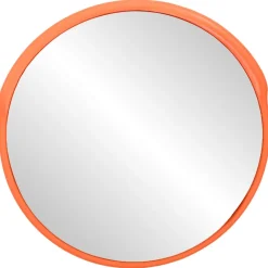 vidaXL Buiten Convex Verkeersspiegel Oranje Ø30 cm Polycarbonaat