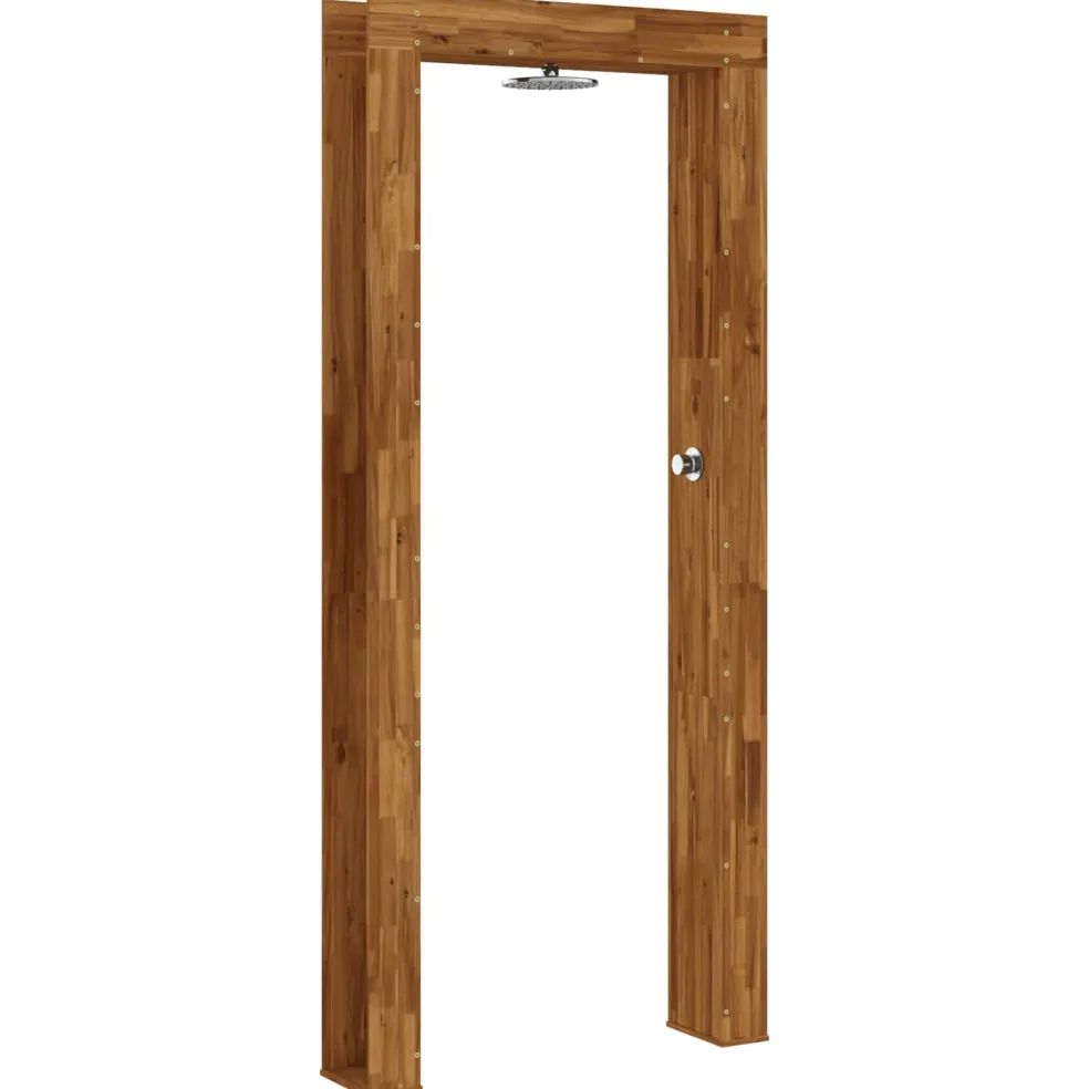 vidaXL Buitendouche 226 cm Massief acaciahout en roestvrij staal