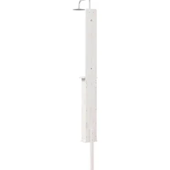 vidaXL Buitendouche 246 cm Massief grenenhout en roestvrij staal Wit