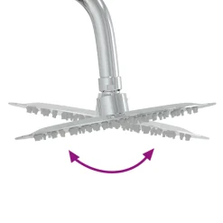 vidaXL Buitendouche 246 cm Massief grenenhout en roestvrij staal Wit