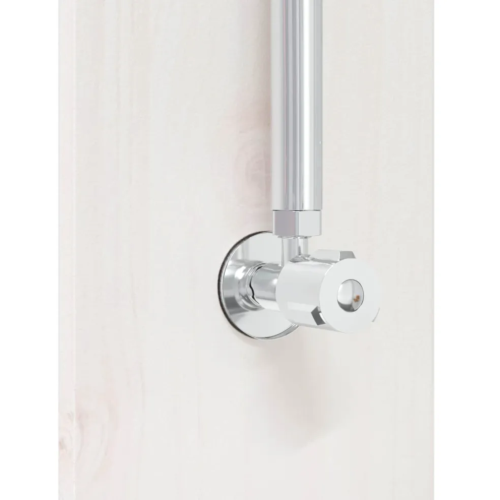 vidaXL Buitendouche 246 cm Massief grenenhout en roestvrij staal Wit