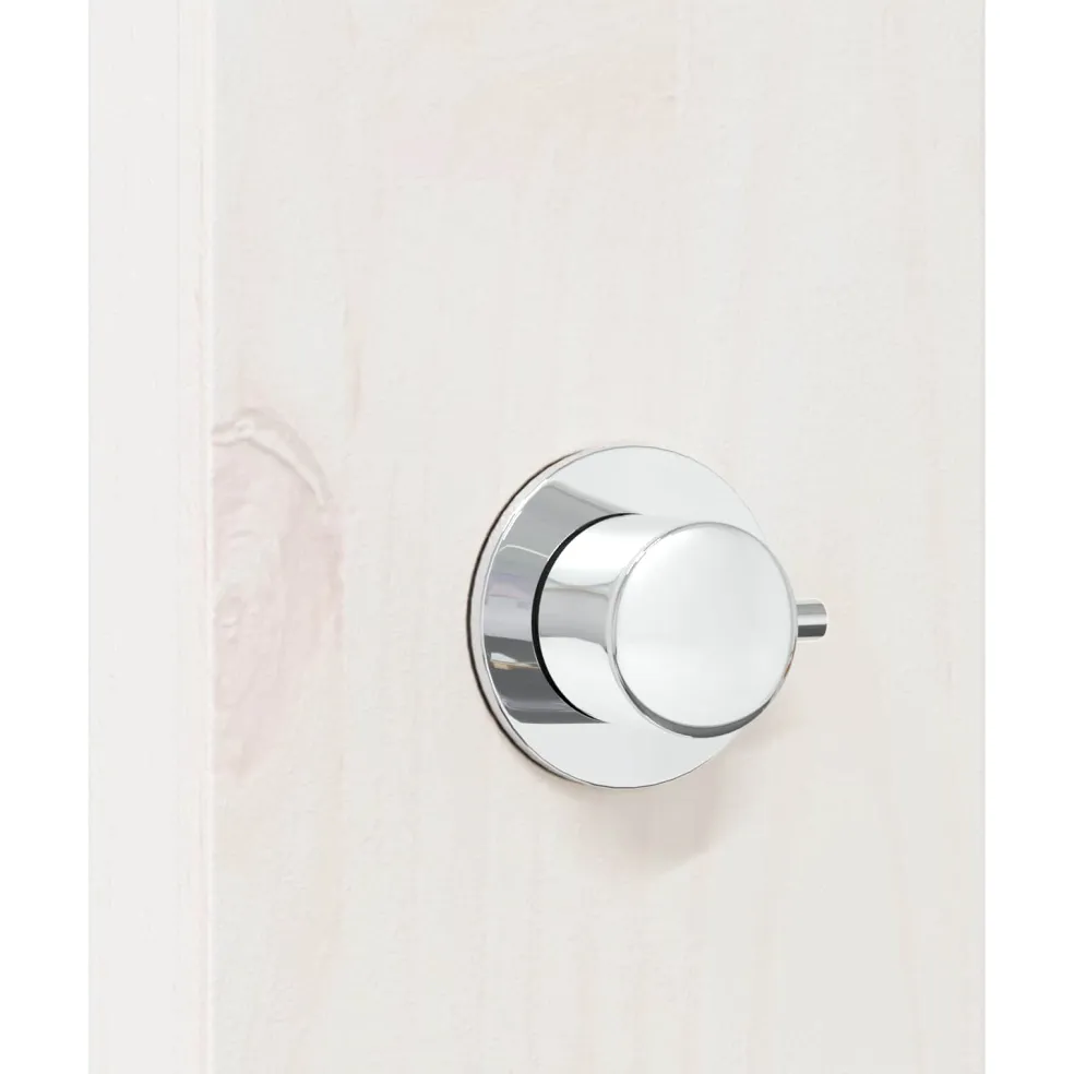 vidaXL Buitendouche 214,5 cm Massief grenenhout en roestvrij staal Wit