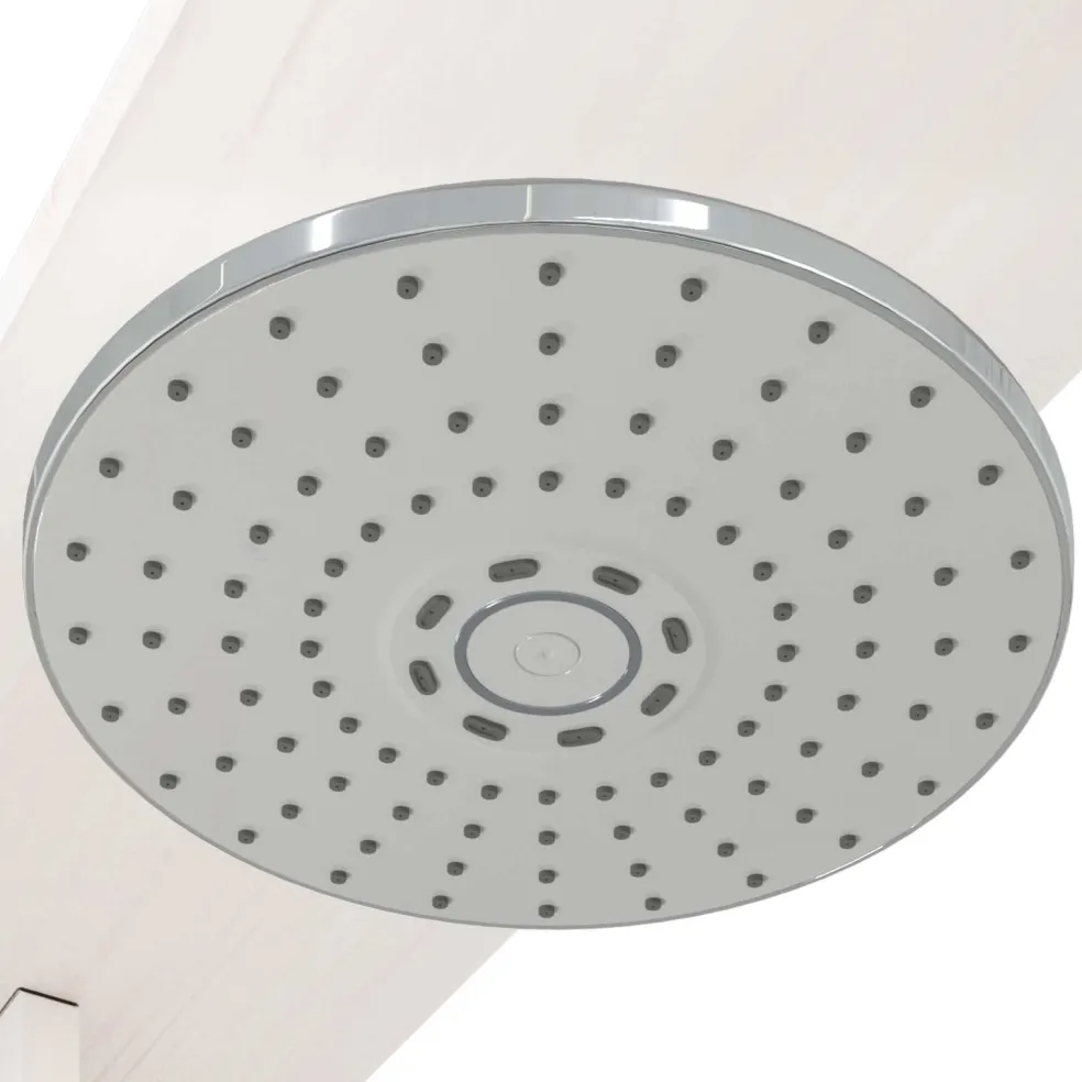 vidaXL Buitendouche 214,5 cm Massief grenenhout en roestvrij staal Wit
