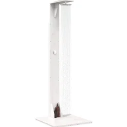 vidaXL Buitendouche 214,5 cm Massief grenenhout en roestvrij staal Wit