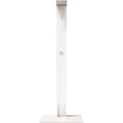 vidaXL Buitendouche 214,5 cm Massief grenenhout en roestvrij staal Wit