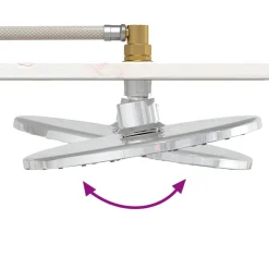 vidaXL Buitendouche 214,5 cm Massief grenenhout en roestvrij staal Wit