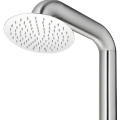 vidaXL Buitendouche met grijze basis 230 cm roestvrij staal