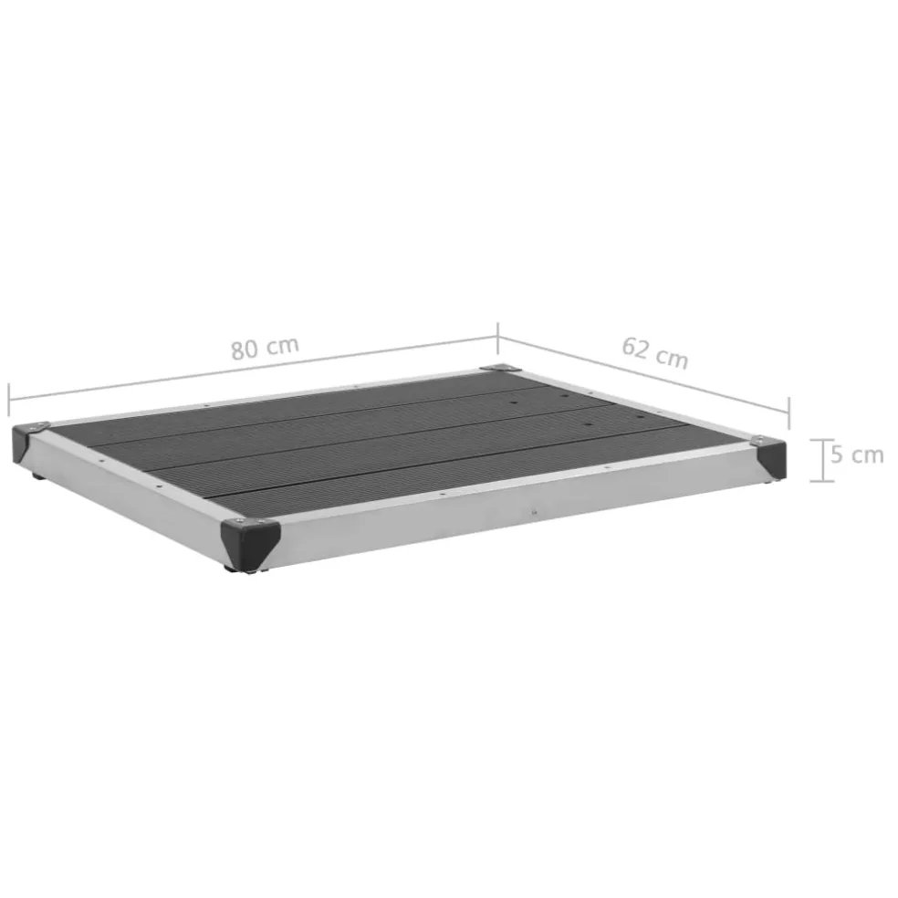 vidaXL Buitendouche met grijze basis 230 cm roestvrij staal