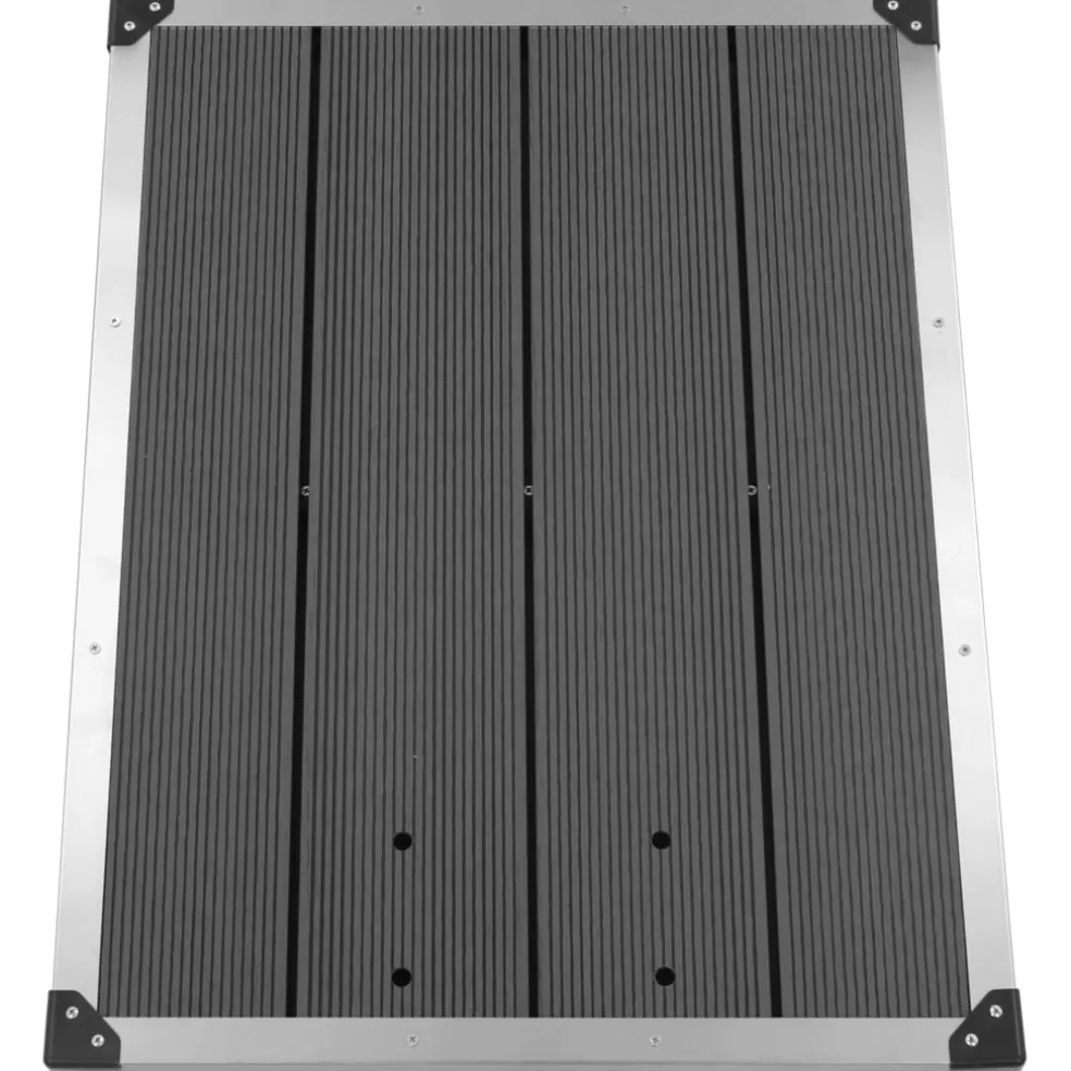 vidaXL Buitendouche met grijze basis 230 cm roestvrij staal