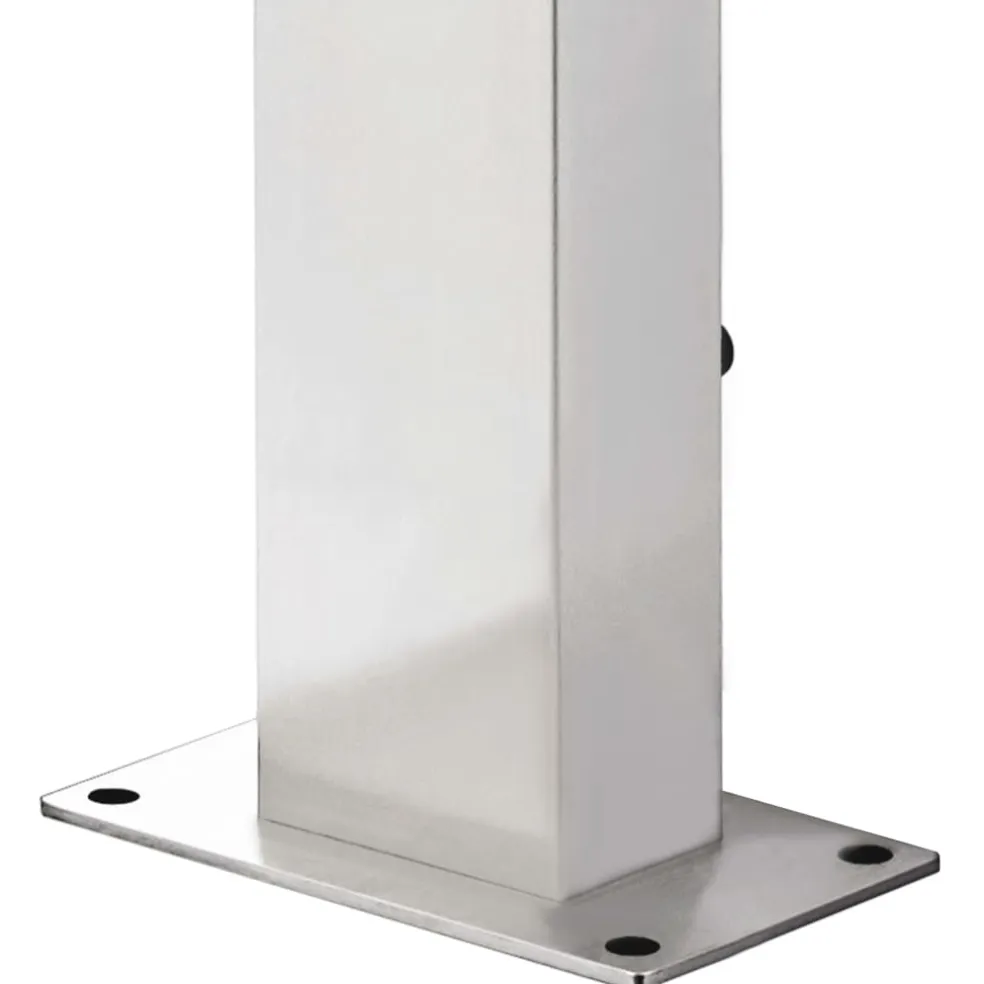 vidaXL Buitendouche met grijze basis 225 cm roestvrij staal