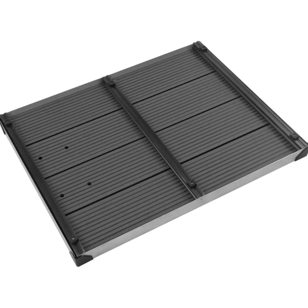 vidaXL Buitendouche met grijze basis 225 cm roestvrij staal