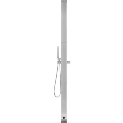 vidaXL Buitendouche met grijze basis 225 cm roestvrij staal