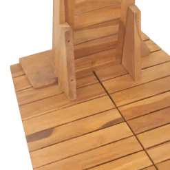 vidaXL Buitendouche 70x75x204 cm massief teakhout