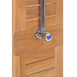 vidaXL Buitendouche 70x75x204 cm massief teakhout