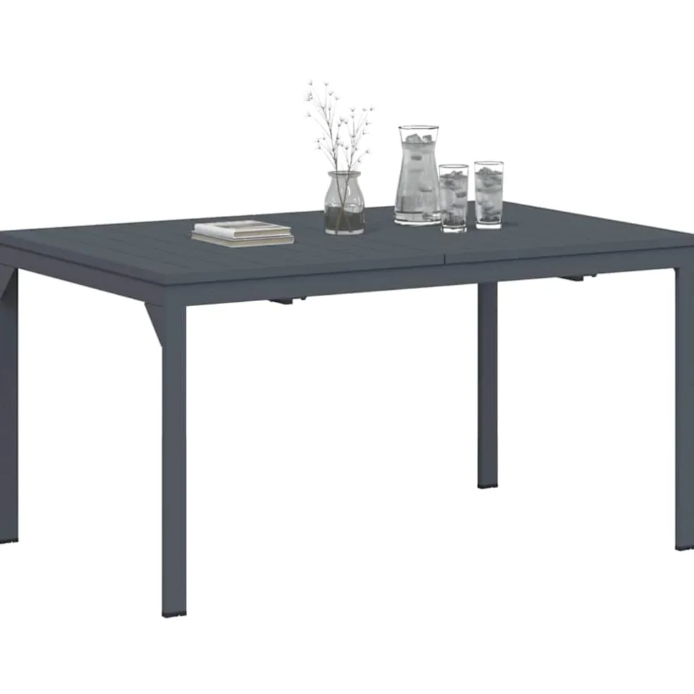 vidaXL Buiten Eettafel Opvouwbaar Antraciet 210 x 90 x 73 cm Staal