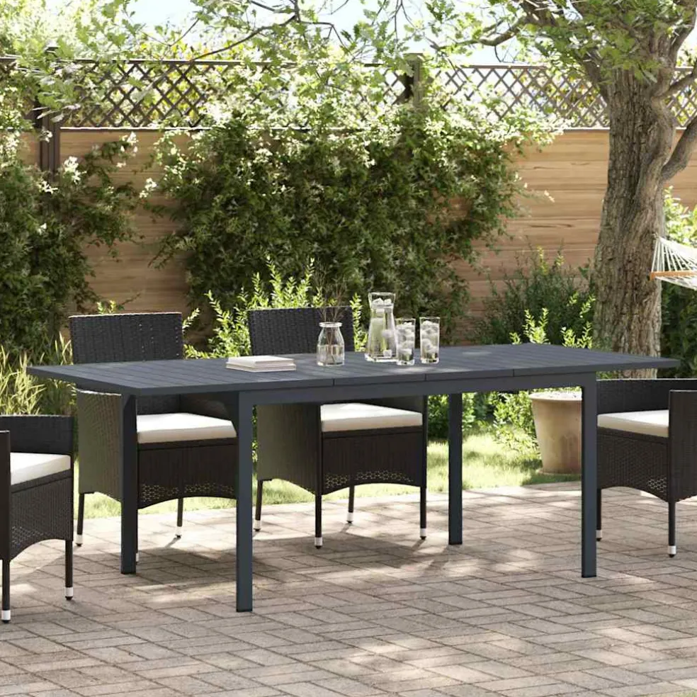 vidaXL Buiten Eettafel Opvouwbaar Antraciet 210 x 90 x 73 cm Staal