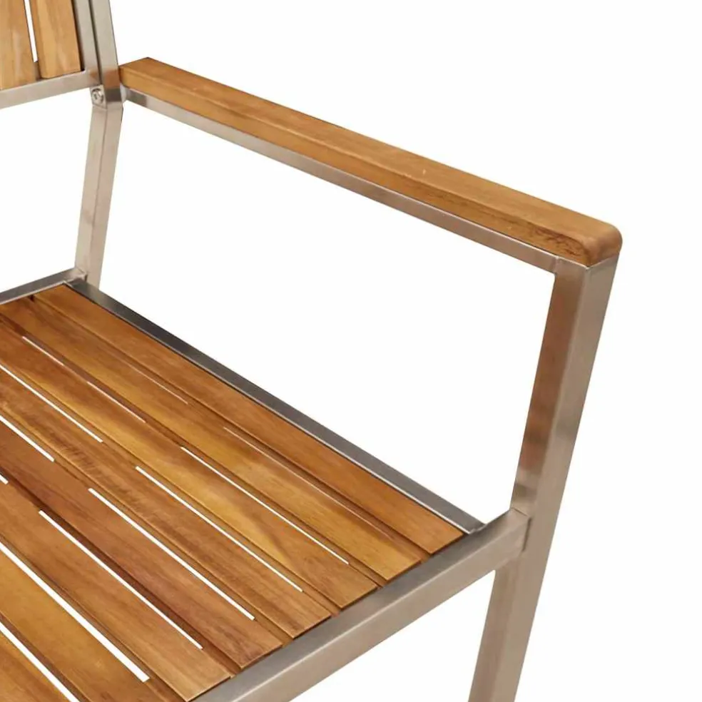 vidaXL Buiten eettafelset 7 st 180 x 90 x 75 cm