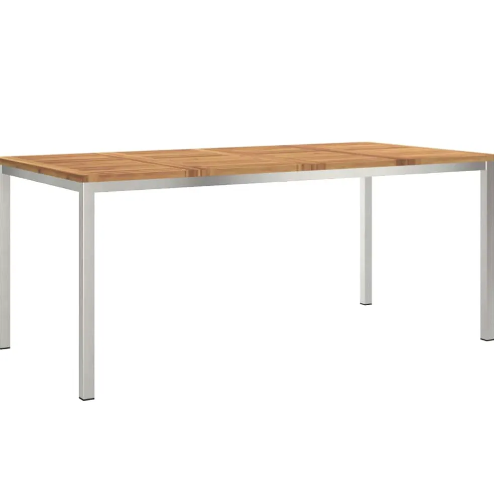 vidaXL Buiten eettafelset 7 st 180 x 90 x 75 cm