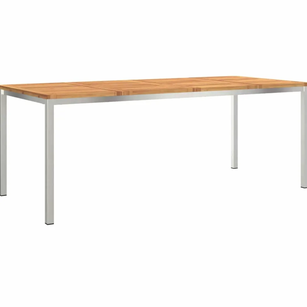 vidaXL Buiten eettafelset 7 st 200 x 90 x 75 cm