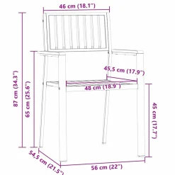 vidaXL Buiten eettafelset 7 st 200 x 90 x 75 cm