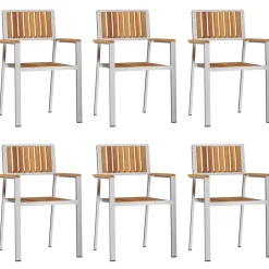 vidaXL Buiten eettafelset 7 st 200 x 90 x 75 cm