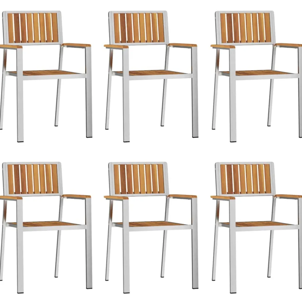 vidaXL Buiten eettafelset 7 st 200 x 90 x 75 cm