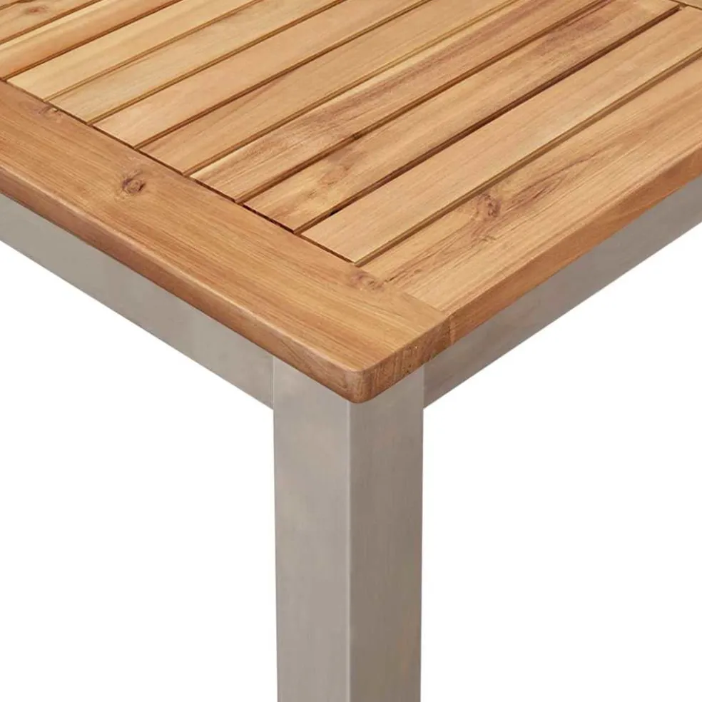 vidaXL Buiten eettafelset 7 st 200 x 90 x 75 cm