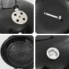 vidaXL Buiten Grill 91 x 71 x 107 cm Metaal Zwart