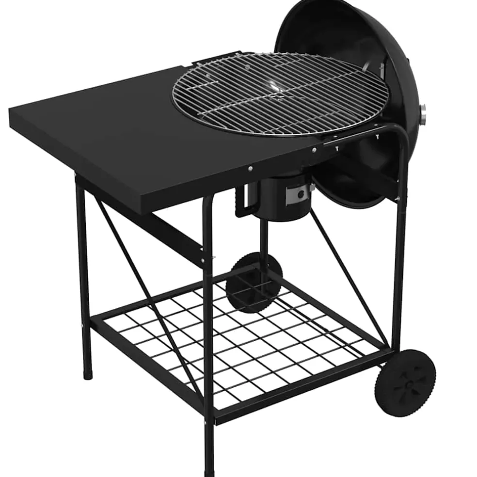 vidaXL Buiten Grill 91 x 71 x 107 cm Metaal Zwart