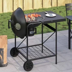 vidaXL Buiten Grill 91 x 71 x 107 cm Metaal Zwart