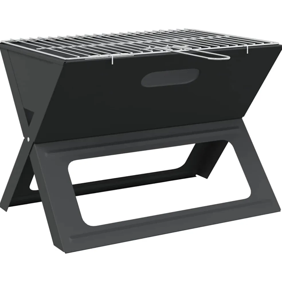 vidaXL Buiten Grill 46 x 31 x 31 cm Staal Zwart