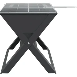 vidaXL Buiten Grill 46 x 31 x 31 cm Staal Zwart